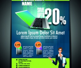 Exquisite business flyer template 04