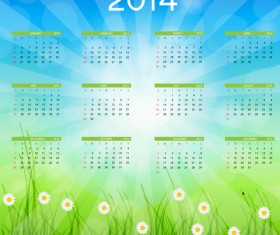 2014 new year calendar design vector 02
