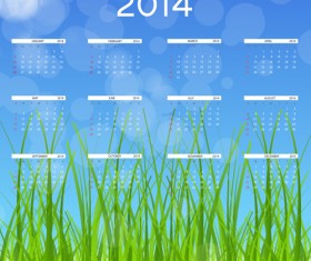 2014 new year calendar design vector 03