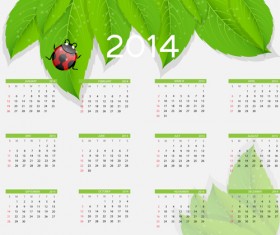 2014 new year calendar design vector 05