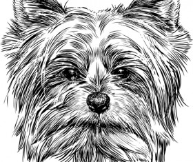 Sketch dog design vector 03
