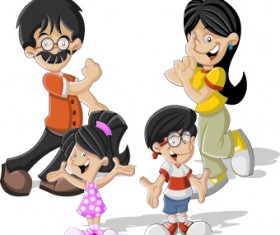 Funny cartoon people illustration 02