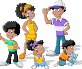 Funny cartoon people illustration 03