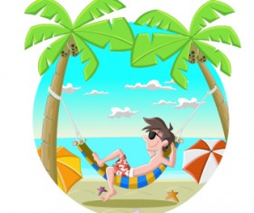 Funny cartoon people illustration 04