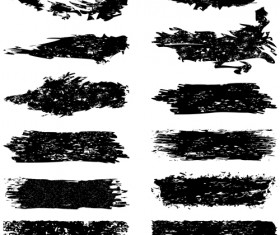 Black Grunge elements Illustration vector 02
