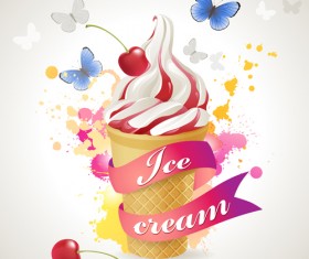 Sorts of Ice Cream design elements 01