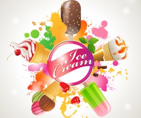 Sorts of Ice Cream design elements 02