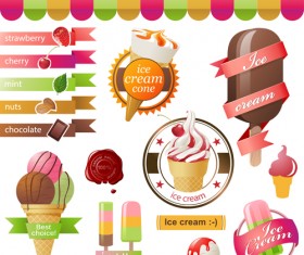 Sorts of Ice Cream design elements 03