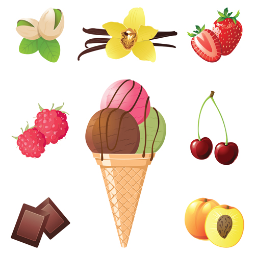 Sorts of Ice Cream design elements 05