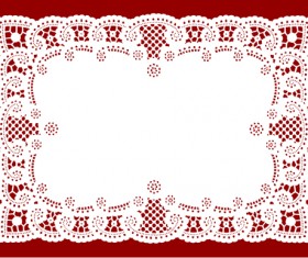 Vintage Lace ribbons vector 04