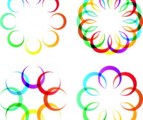 Abstract logos colored vector 03