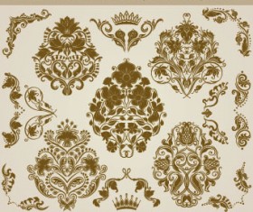 Floral ornaments and borders elements vector 03
