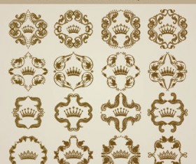 Floral ornaments and borders elements vector 07