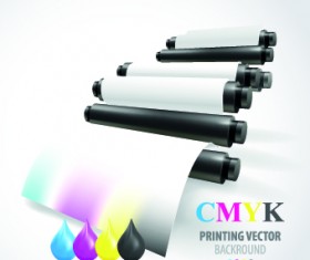 Printer CMYK design vector 03