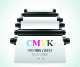 Printer CMYK design vector 04