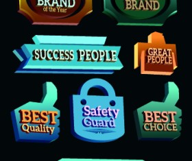 Vintage style sale badge and tag vector 03