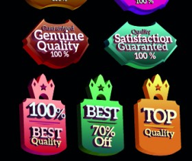 Vintage style sale badge and tag vector 05