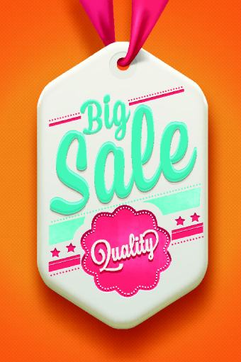 Classic sale tag vector 01