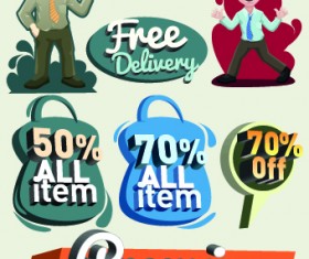 Classic sale tag vector 04