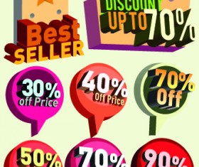 Classic sale tag vector 05