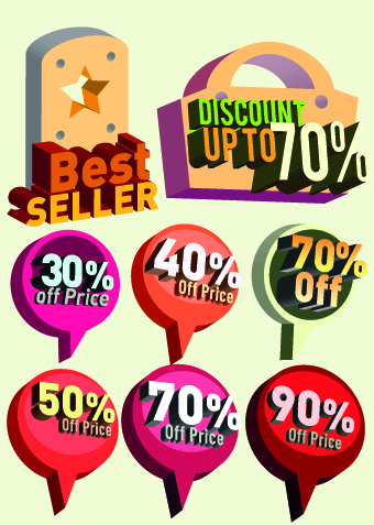 Classic sale tag vector 05