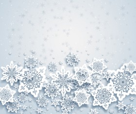 Paper snowflakes vector backgrounds 01