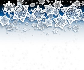 Paper snowflakes vector backgrounds 02