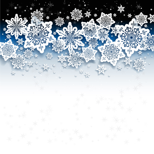 Paper snowflakes vector backgrounds 02