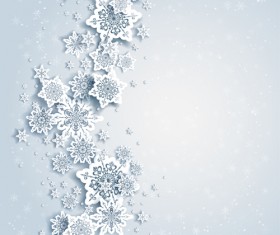Paper snowflakes vector backgrounds 03