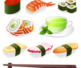 Japan Sushi Menu elements vector 02