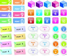 Number web design elements 01