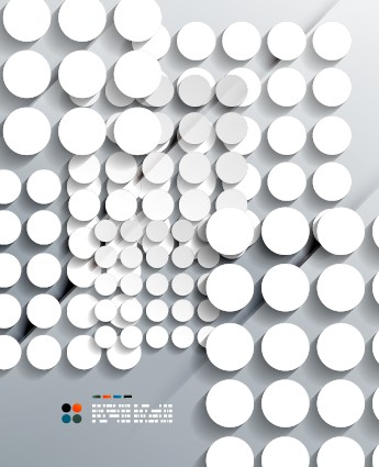 White Geometric shapes vector background 01