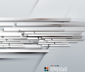 White Geometric shapes vector background 03