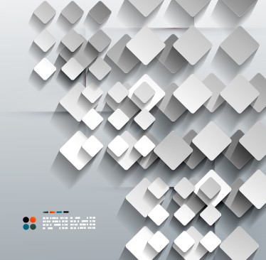 White Geometric shapes vector background 04