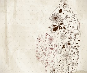 Floral Wine creative design vector 01