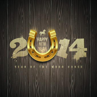 New Year 2014 design vector 02
