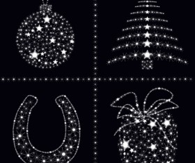 2014 Christmas Star Ornaments elements vector 03