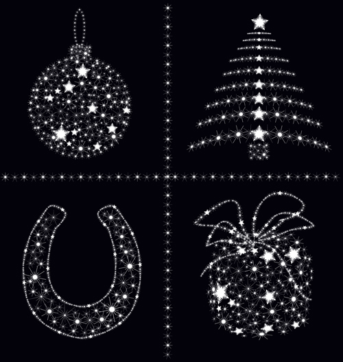2014 Christmas Star Ornaments elements vector 03