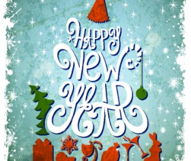 2014 Happy New Year design vector 02