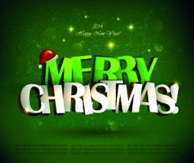 2014 Happy New Year design vector 04