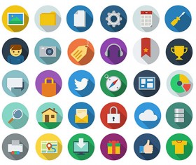 Shadow media icons psd