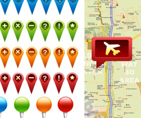 GPS icons psd graphic
