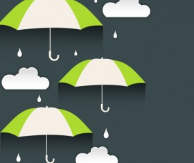 Umbrella and cloud vector