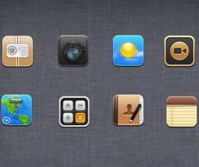 Exquisite app icons psd graphic