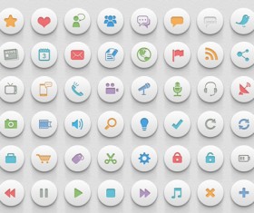3D commonly icons psd
