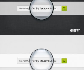Magnifier and Search Box psd