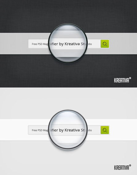 Magnifier and Search Box psd