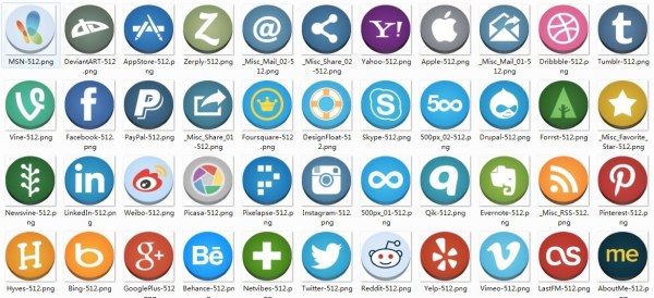 1350 Kind web icons set