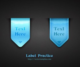 Shiny blue labels vector
