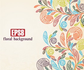 Draw floral background